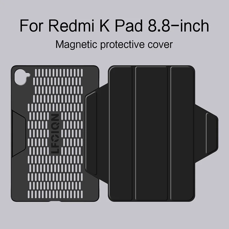 Pour Xiaomi Redmi K Pad Étui Support en Cuir PU Magnétique Détachable - Noir