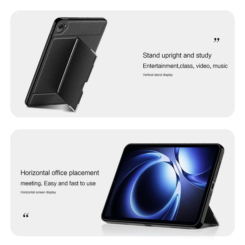 Funda para Xiaomi Redmi K Pad Estuche de PU + PC Eje giratorio Soporte para tableta