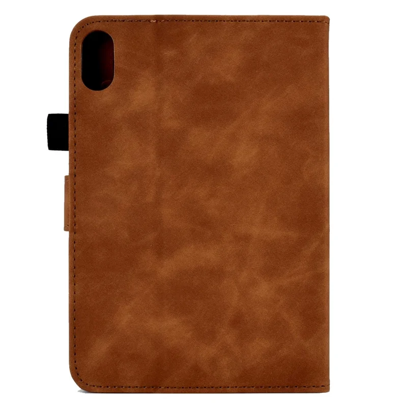 Étui pour Xiaomi Redmi Pad 2 Motif Fleurs et Papillons avec Emplacements pour Cartes Housse en Cuir - Marron