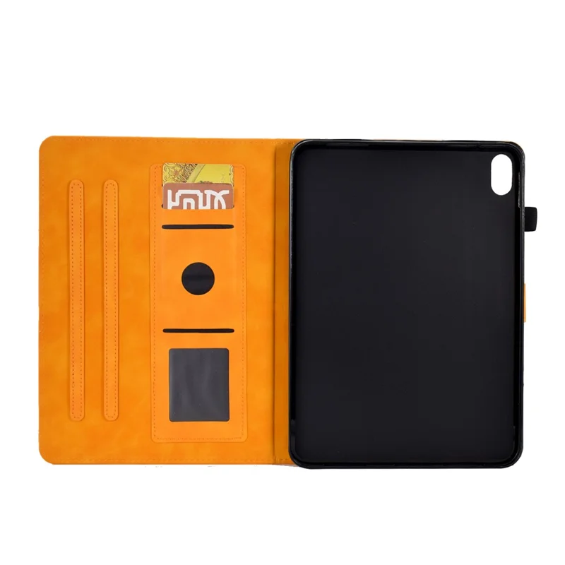Funda para Xiaomi Redmi Pad 2 con Mariposas y Flores, Ranuras para Tarjetas, Cubierta de Cuero - Color Caqui