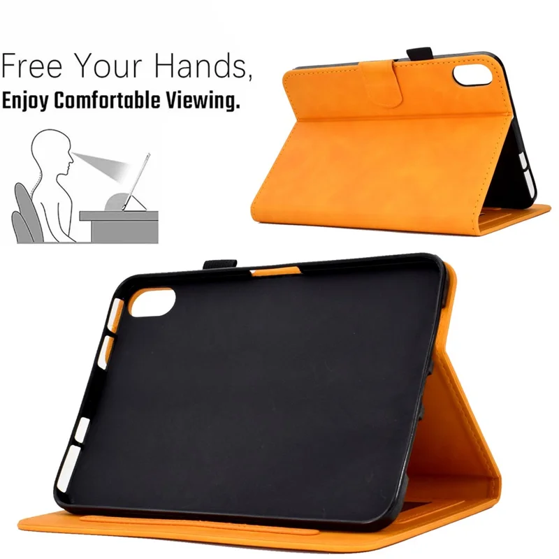 Funda para Xiaomi Redmi Pad 2 con Mariposas y Flores, Ranuras para Tarjetas, Cubierta de Cuero - Color Caqui