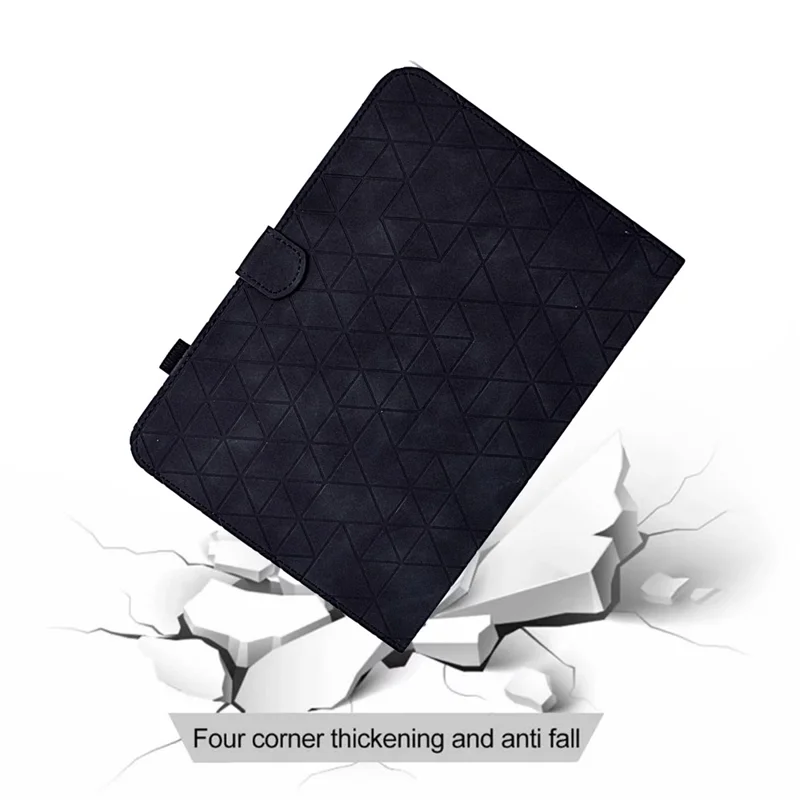 Pour Xiaomi Redmi Pad 2 Étui avec Emplacements pour Cartes Support Losange Mise en Veille/Réveil Automatique Housse en Cuir - Noir