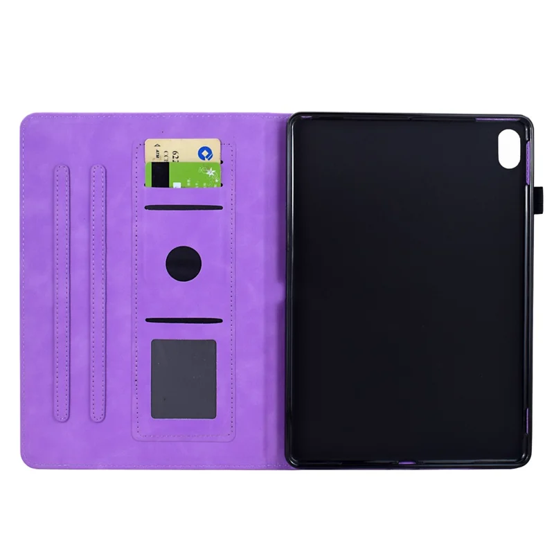 For Xiaomi Redmi Pad 2 11 Case Mandala Imprinted Leather Tablet Cover with Card Slots - Purple
