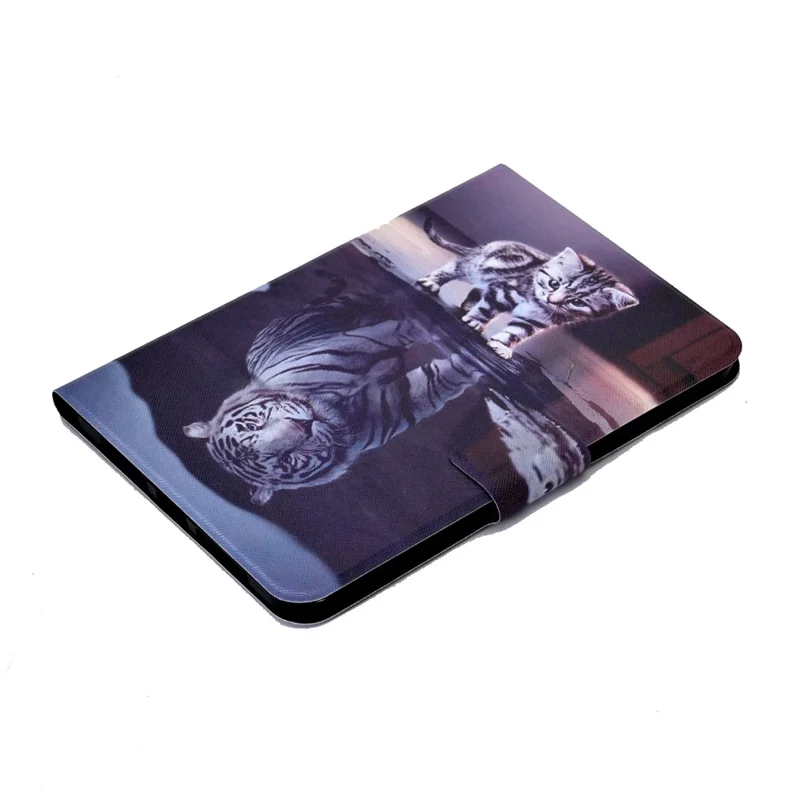 For Xiaomi Redmi Pad 2 Case Stand Pattern Printed Leather Cover - Cat and Tiger