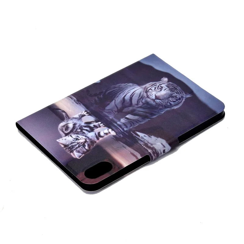 For Xiaomi Redmi Pad 2 Case Stand Pattern Printed Leather Cover - Cat and Tiger