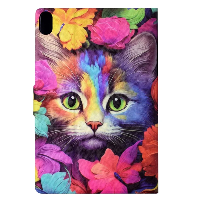 Étui pour Xiaomi Redmi Pad 2 avec Support de Carte et Motif Imprimé - Chat Rose