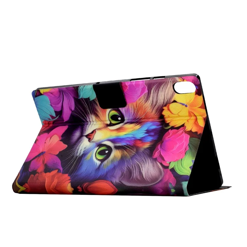 Étui pour Xiaomi Redmi Pad 2 avec Support de Carte et Motif Imprimé - Chat Rose
