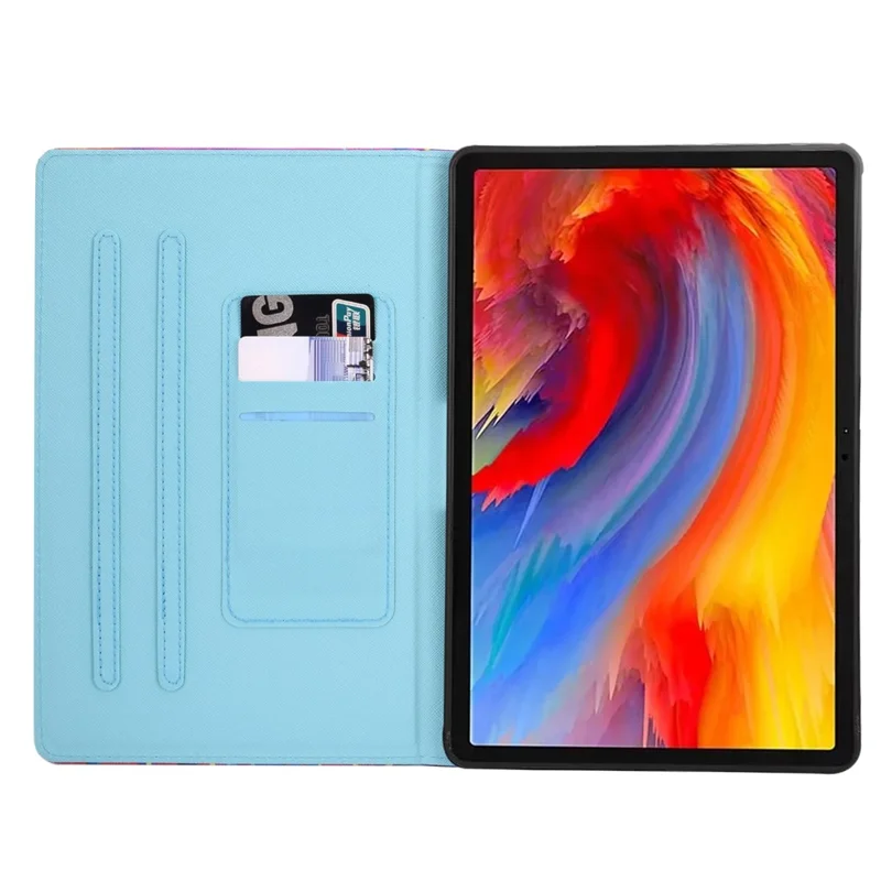 Für Lenovo Xiaoxin Pad 11 2025 Hülle mit Musterdruck, Leder-Tablet-Schutzhülle mit Kartenfach - Vogel