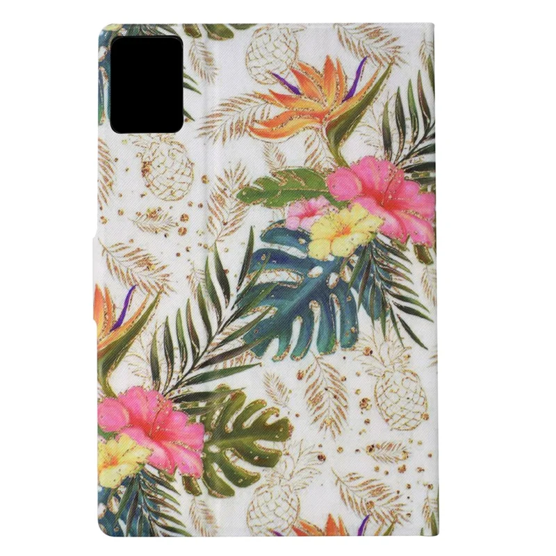 For Lenovo Xiaoxin Pad 11 2025 Case Card Holder Pattern Print Leather Cover - Golden Pineapple