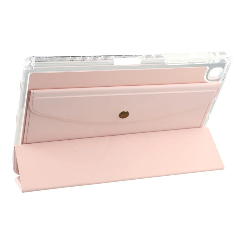 Cover Origami per Samsung Galaxy Tab S6 Lite (2020) (SM-P610 / P615) Custodia Portafogli in Pelle PU con Supporto e Slot per Pencil - Rosa