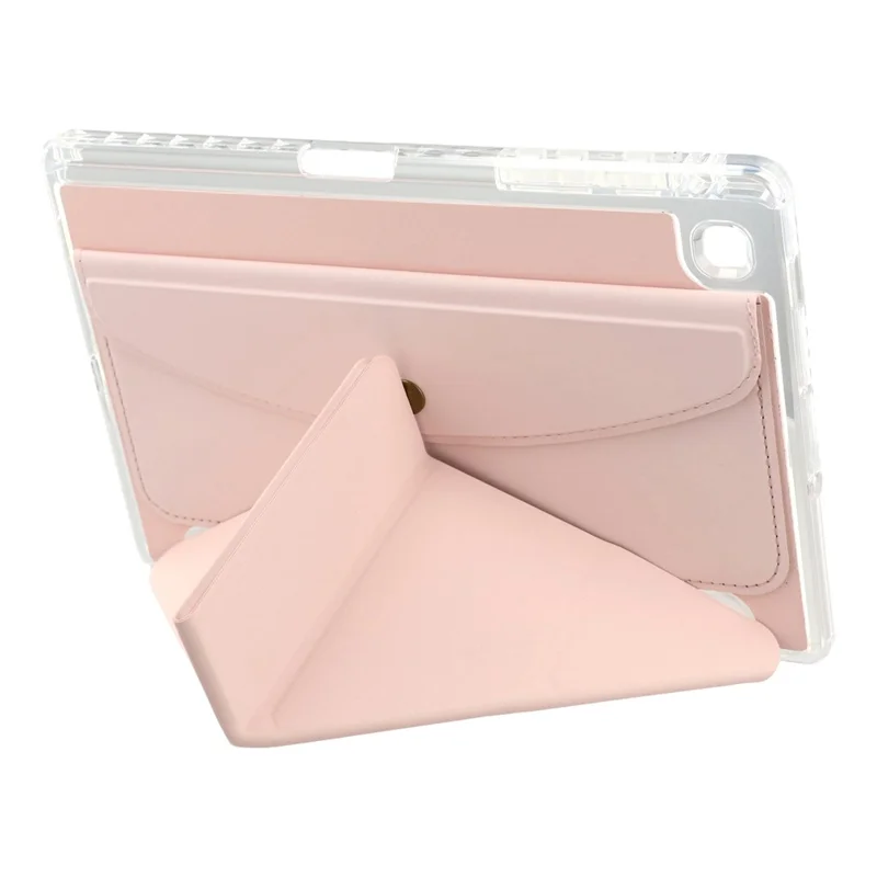 Cover Origami per Samsung Galaxy Tab S6 Lite (2020) (SM-P610 / P615) Custodia Portafogli in Pelle PU con Supporto e Slot per Pencil - Rosa