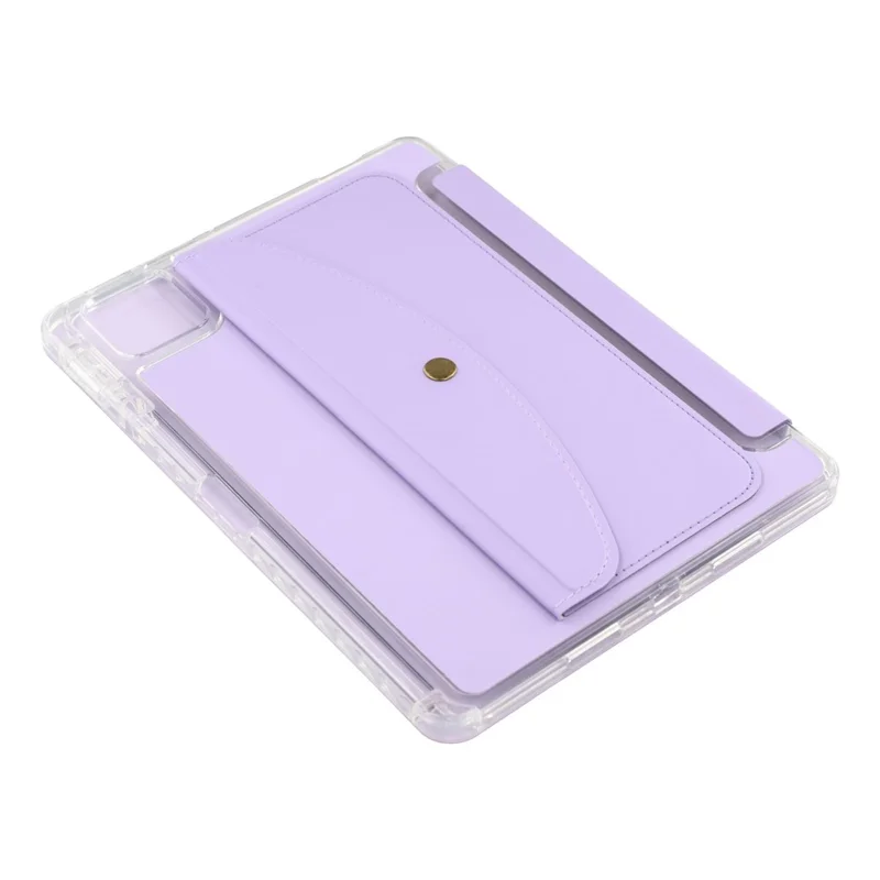 Чехол для Xiaomi Pad 7 / Pad 7 Pro с подставкой-оригами, кошельком из искусственной кожи и отсеком для карандаша - Фиолетовый