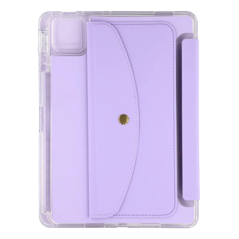Чехол для Xiaomi Pad 7 / Pad 7 Pro с подставкой-оригами, кошельком из искусственной кожи и отсеком для карандаша - Фиолетовый