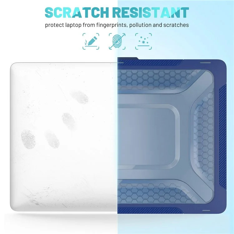 Laptop Case for MacBook Pro 14 inch (2024) (2023) (2021) (A2442 M1 Pro / M1 Max) PC Front and Back Cover - Sapphire