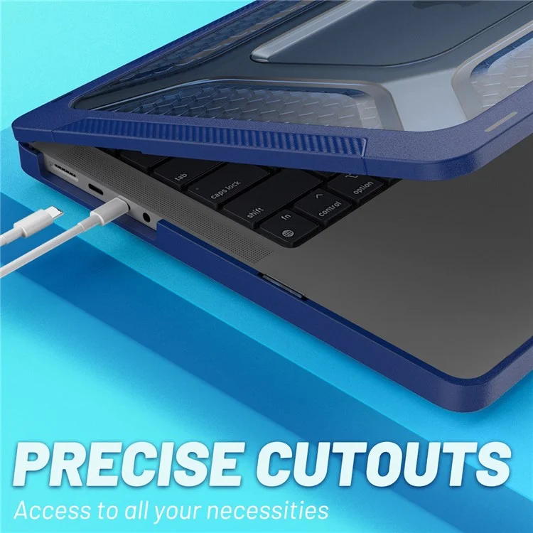 Laptop Case for MacBook Pro 14 inch (2024) (2023) (2021) (A2442 M1 Pro / M1 Max) PC Front and Back Cover - Sapphire