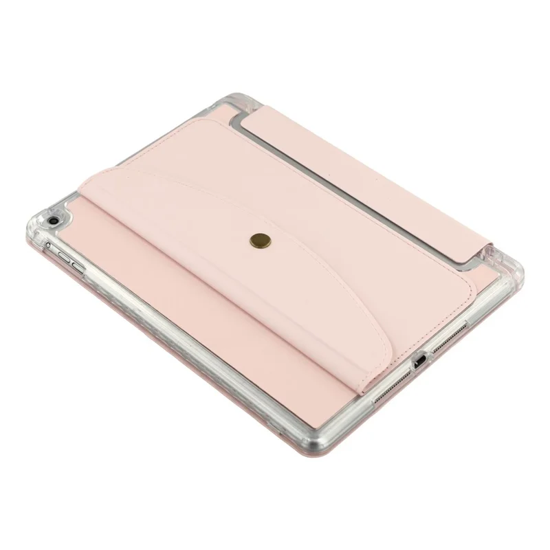 Intelligente Tablet-Hülle für iPad 9,7 Zoll (2018) / (2017) / Air 2 / Air (2013) Origami-Ständer Geldbörse Kunstledercover mit Stiftfach - Pink