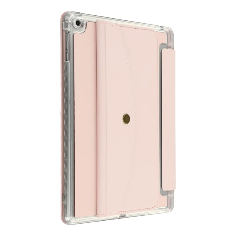 Intelligente Tablet-Hülle für iPad 9,7 Zoll (2018) / (2017) / Air 2 / Air (2013) Origami-Ständer Geldbörse Kunstledercover mit Stiftfach - Pink