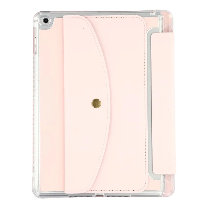 Intelligente Tablet-Hülle für iPad 9,7 Zoll (2018) / (2017) / Air 2 / Air (2013) Origami-Ständer Geldbörse Kunstledercover mit Stiftfach - Pink