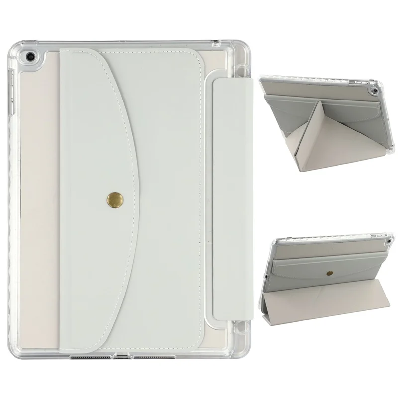 Funda Inteligente de Tablet para iPad 9,7 pulgadas (2018) / (2017) / Air 2 / Air (2013) Soporte Origami Cartera Cubierta de Cuero PU con Ranura para Lápiz - Gris