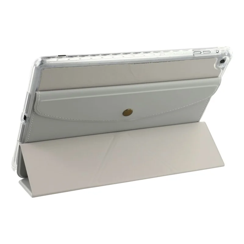 Funda Inteligente de Tablet para iPad 9,7 pulgadas (2018) / (2017) / Air 2 / Air (2013) Soporte Origami Cartera Cubierta de Cuero PU con Ranura para Lápiz - Gris