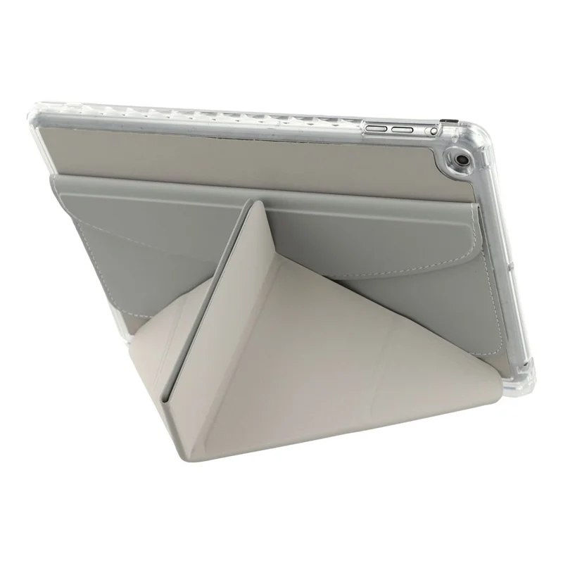 Funda Inteligente de Tablet para iPad 9,7 pulgadas (2018) / (2017) / Air 2 / Air (2013) Soporte Origami Cartera Cubierta de Cuero PU con Ranura para Lápiz - Gris