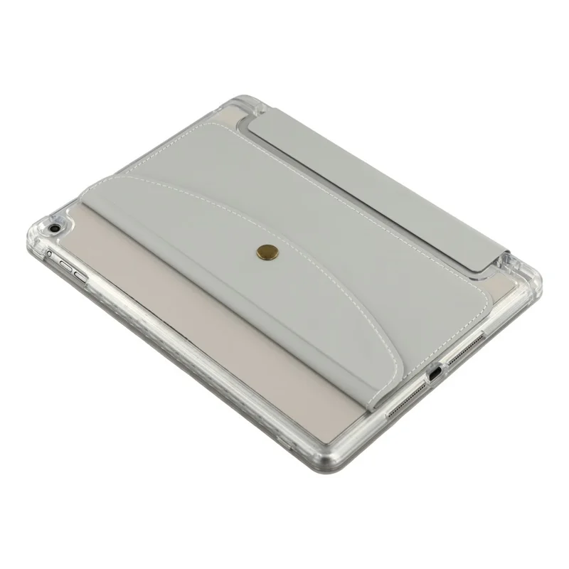 Funda Inteligente de Tablet para iPad 9,7 pulgadas (2018) / (2017) / Air 2 / Air (2013) Soporte Origami Cartera Cubierta de Cuero PU con Ranura para Lápiz - Gris