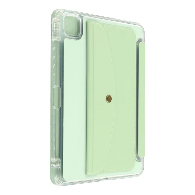 Funda Origami para iPad Pro 13 (2024) con Soporte, Cartera de Cuero Sintético Inteligente con Ranura para Lápiz - Verde
