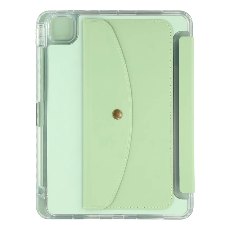 Funda Origami para iPad Pro 13 (2024) con Soporte, Cartera de Cuero Sintético Inteligente con Ranura para Lápiz - Verde