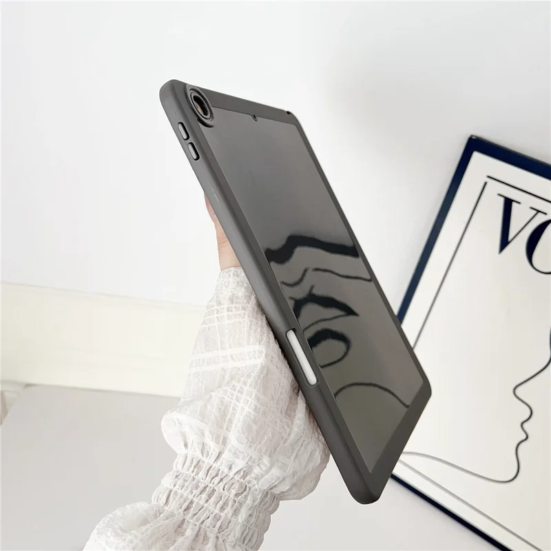 Tablet Case For iPad 9.7-inch (2018)  /  (2017)  /  Air 2 Shockproof Soft TPU Cover with Pencil Holder - White