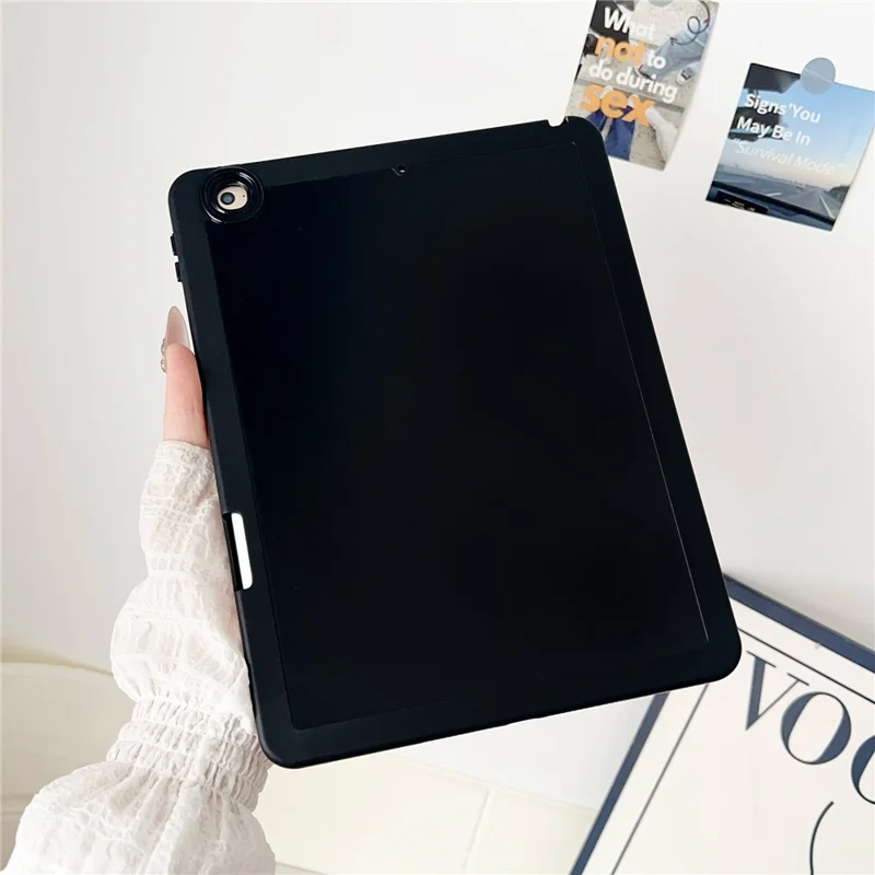 Funda para Tablet para iPad de 9,7 pulgadas (2018) / (2017) / Air 2 Resistente a los golpes Cubierta de TPU suave con soporte para lápiz - Negro