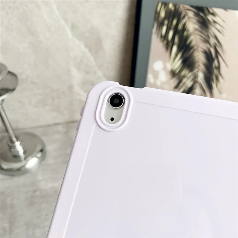 For iPad Air 11 (2025)  /  (2024) Case Shockproof Soft TPU Tablet Cover with Pencil Holder - Purple