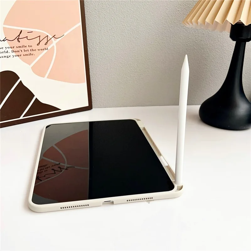 For iPad Pro 11 (2025) / 11 (2024) Case Shockproof Soft TPU Tablet Cover with Pencil Holder - Black