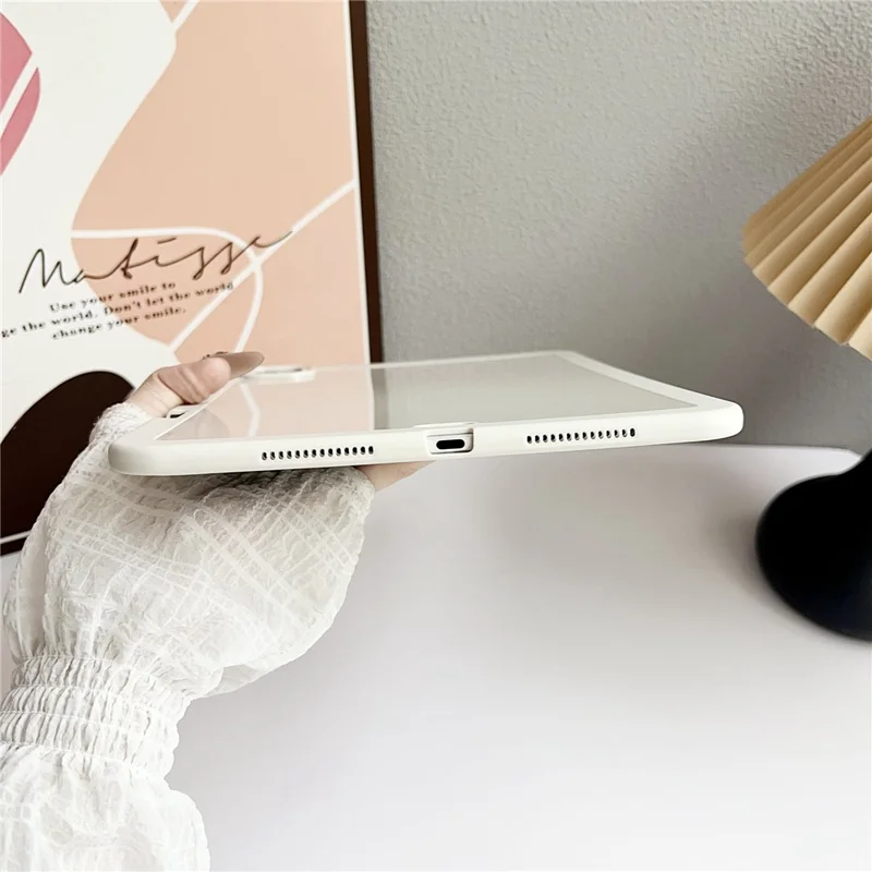 Funda para iPad Pro 11 (2024) Antigolpes de TPU Suave con Soporte para Lápiz - Rosa