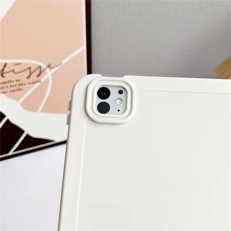 Funda para iPad Pro 11 (2024) Antigolpes de TPU Suave con Soporte para Lápiz - Rosa