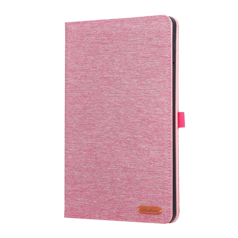 Étui pour Xiaomi Redmi Pad 2 avec Support, Porte-Carte, Texture Tissu, Housse de Tablette en Cuir - Rose