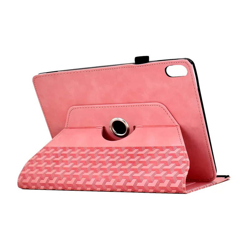 For iPad mini (2024)  /  (2021) Case Rotating Stand Building Block Imprinted Leather Tablet Cover - Pink