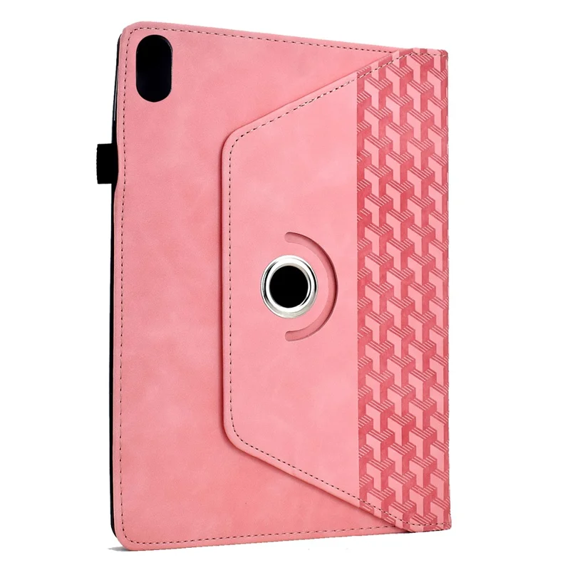 For iPad mini (2024)  /  (2021) Case Rotating Stand Building Block Imprinted Leather Tablet Cover - Pink