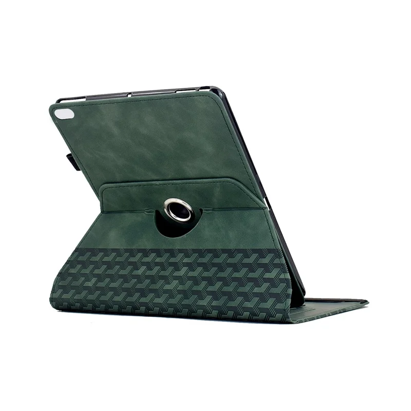 Tablet-Hülle für iPad 9,7 Zoll (2018) / (2017) / Air 2 / Air (2013) Drehbarer Ständer Bausteinprägung Lederabdeckung - Grün