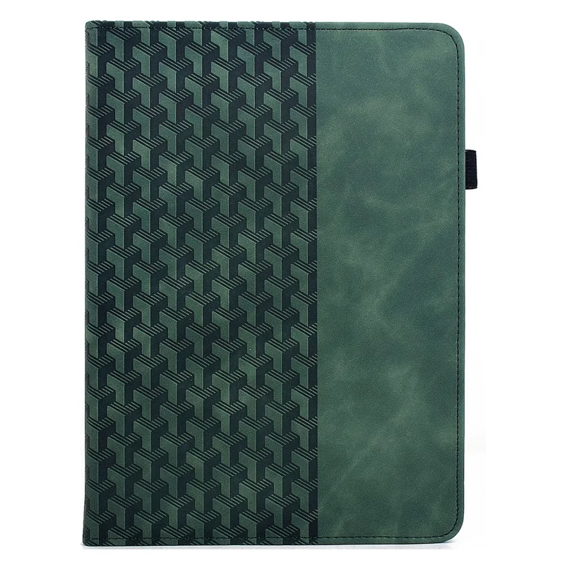 Tablet-Hülle für iPad 9,7 Zoll (2018) / (2017) / Air 2 / Air (2013) Drehbarer Ständer Bausteinprägung Lederabdeckung - Grün
