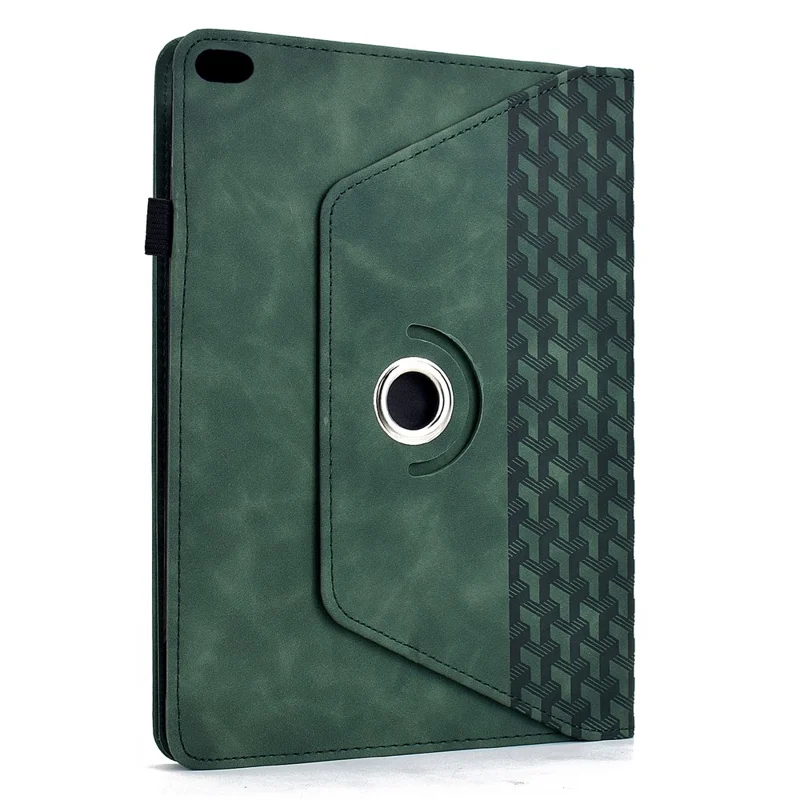 Tablet-Hülle für iPad 9,7 Zoll (2018) / (2017) / Air 2 / Air (2013) Drehbarer Ständer Bausteinprägung Lederabdeckung - Grün
