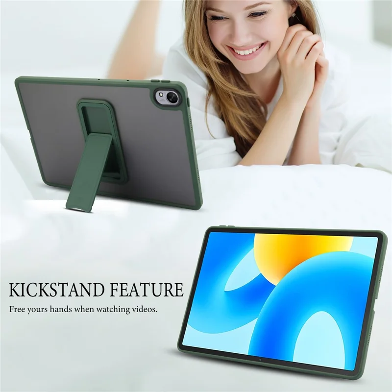 For Huawei MatePad 11.5 S Case with Kickstand TPU + PC Skin-Touch Tablet Cover - Green