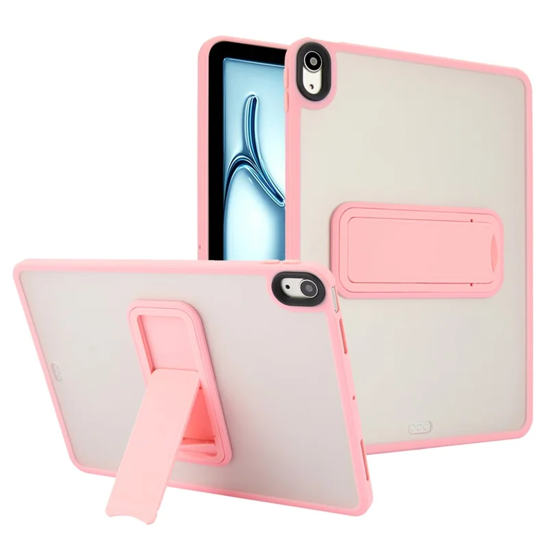 For iPad Air 13 (2025) / (2024) Case with Kickstand TPU + PC Skin-Touch Tablet Cover - Pink