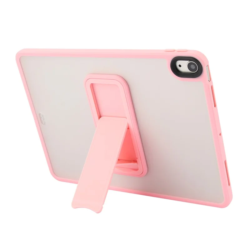For iPad Air 13 (2025) / (2024) Case with Kickstand TPU + PC Skin-Touch Tablet Cover - Pink