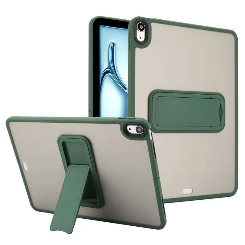 For iPad Air 13 (2026) / (2025) / (2024) Case with Kickstand TPU + PC Skin-Touch Tablet Cover - Green