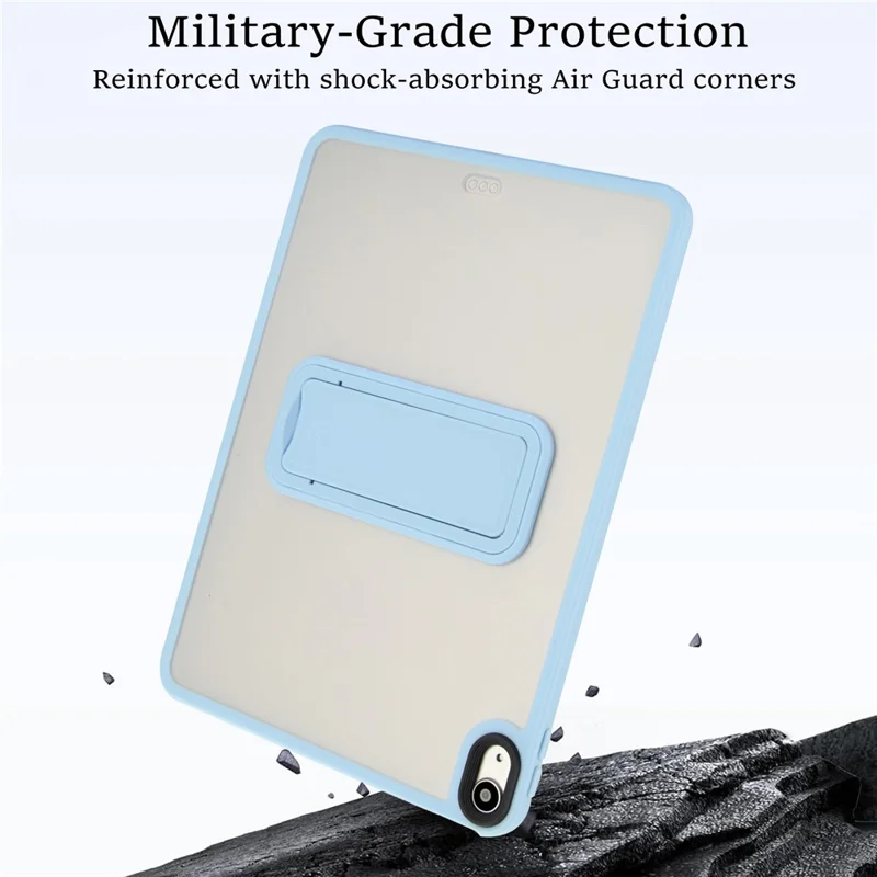 For iPad Air 13 (2026) / (2025) / (2024) Case with Kickstand TPU + PC Skin-Touch Tablet Cover - Baby Blue
