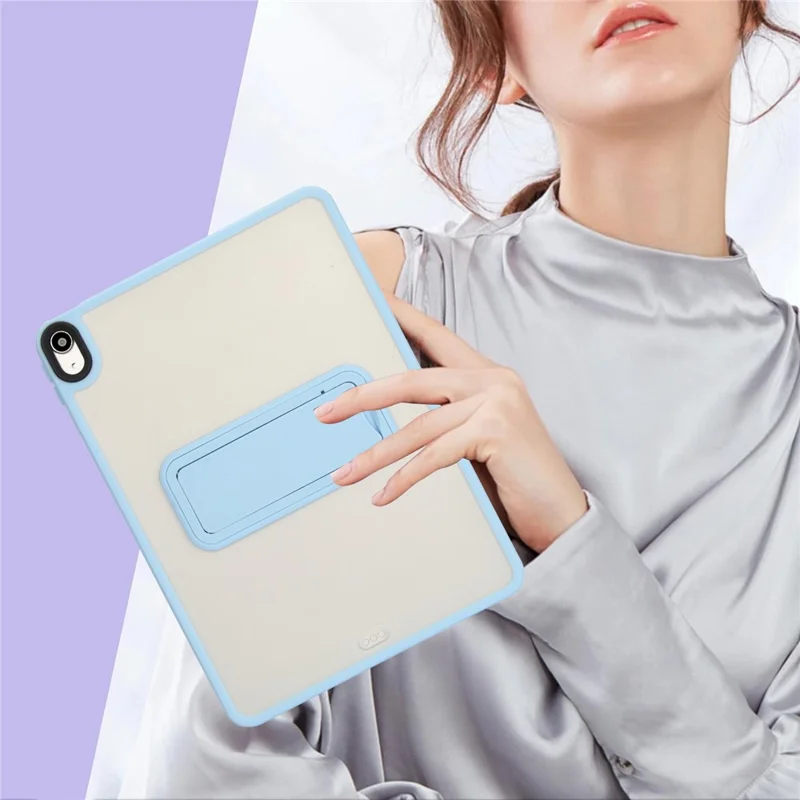 For iPad Air 13 (2026) / (2025) / (2024) Case with Kickstand TPU + PC Skin-Touch Tablet Cover - Baby Blue