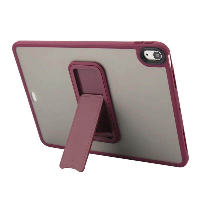 For iPad Air 13 (2026) / (2025) / (2024) Case with Kickstand TPU + PC Skin-Touch Tablet Cover - Wine Red