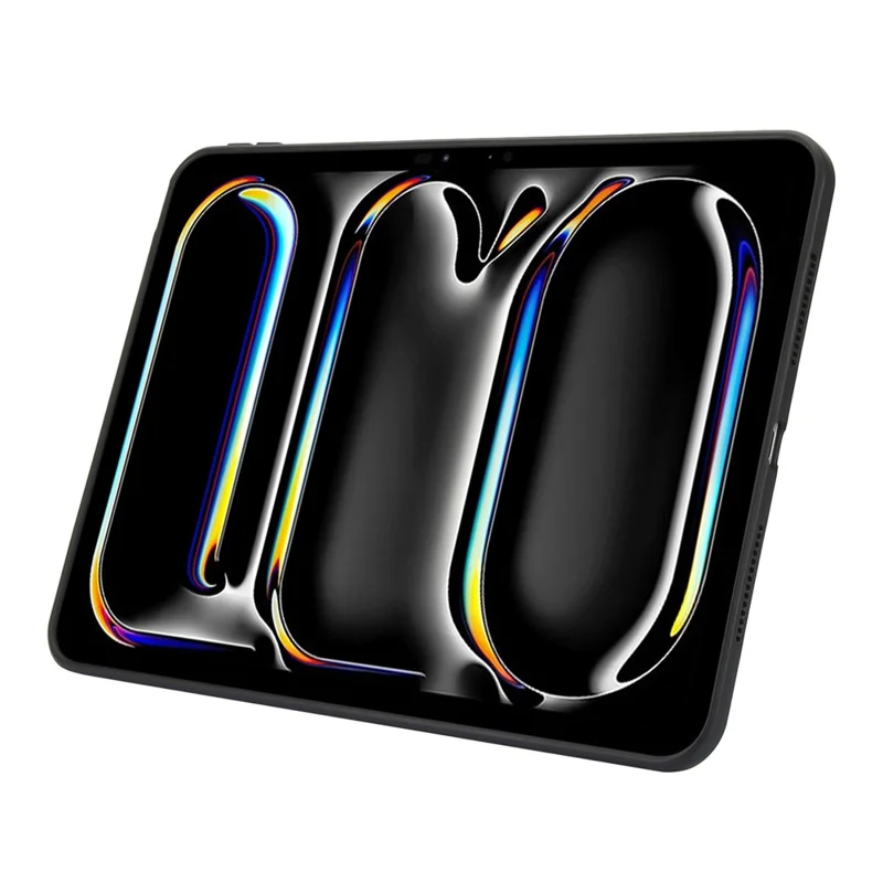 For iPad Pro 13 (2025) / 13 (2024) Case with Kickstand TPU + PC Skin-Touch Tablet Cover - Black