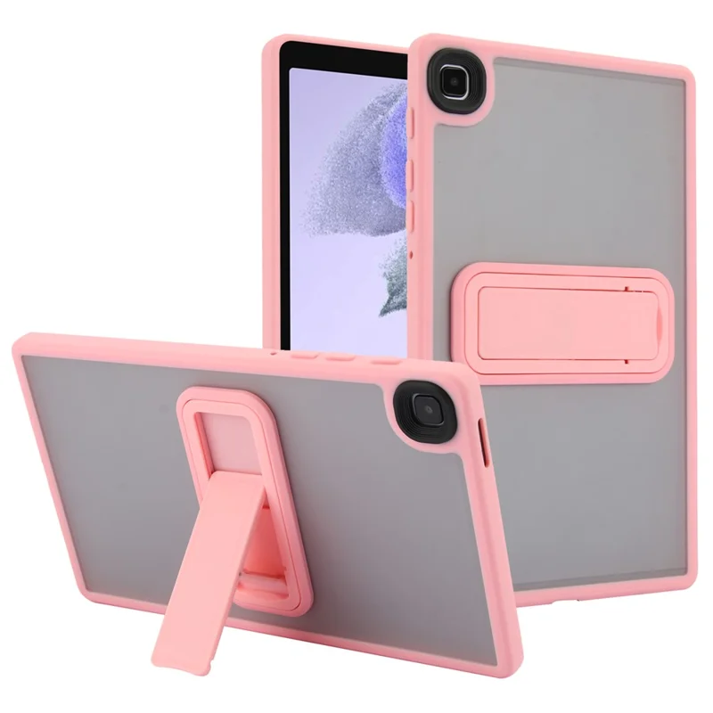 For Samsung Galaxy Tab A7 Lite 8.7-inch Case with Kickstand TPU + PC Skin-Touch Tablet Cover - Pink