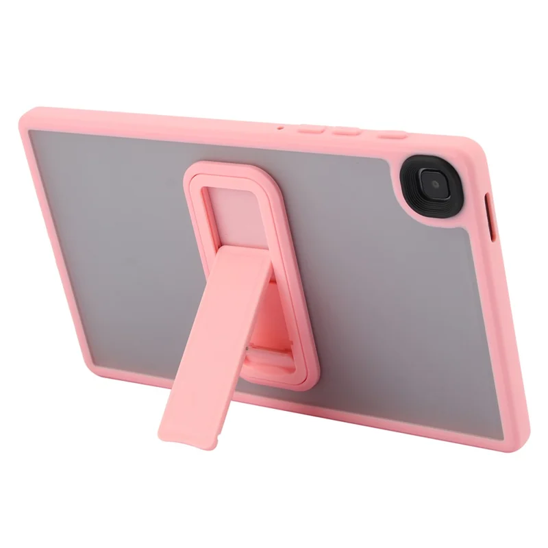 For Samsung Galaxy Tab A7 Lite 8.7-inch Case with Kickstand TPU + PC Skin-Touch Tablet Cover - Pink